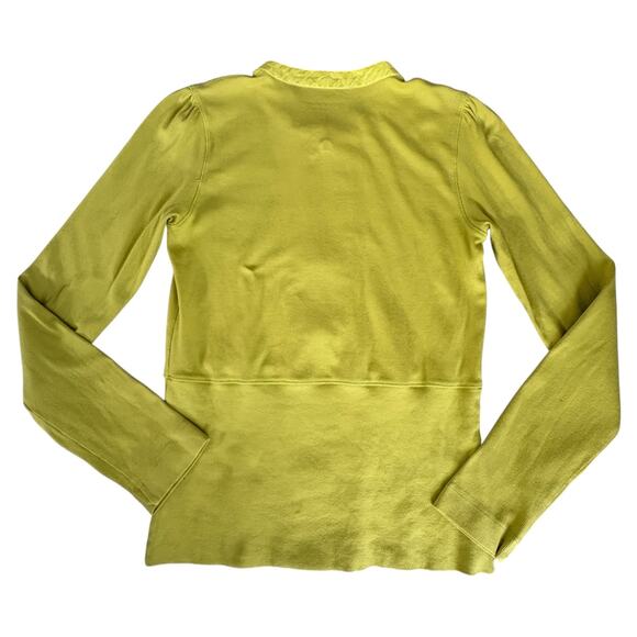 Marc Cain Sports Neon Yellow Zip Jacket Cardigan Activewear Long Sleeve Y2K‎ - Picture 5 of 5